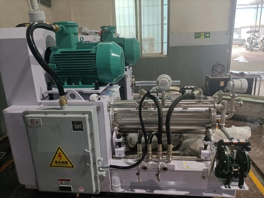 Stainless Steel Wet Grinding Sand Mill Push Button Control For Food And Medicine 5.5KW